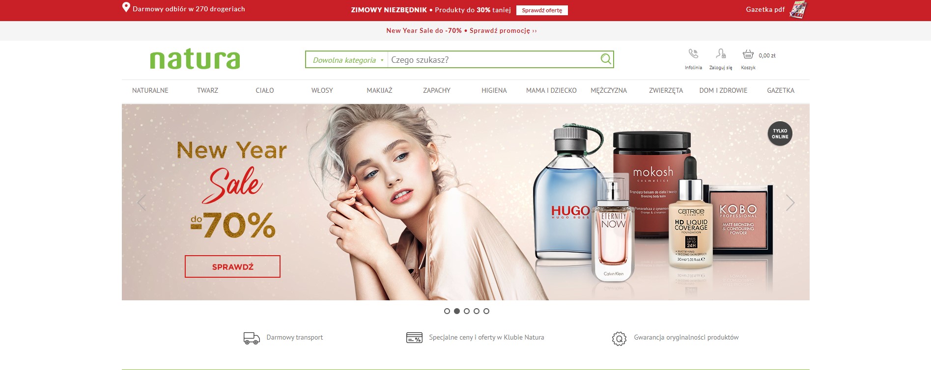 Screen strony Drogeria Natura