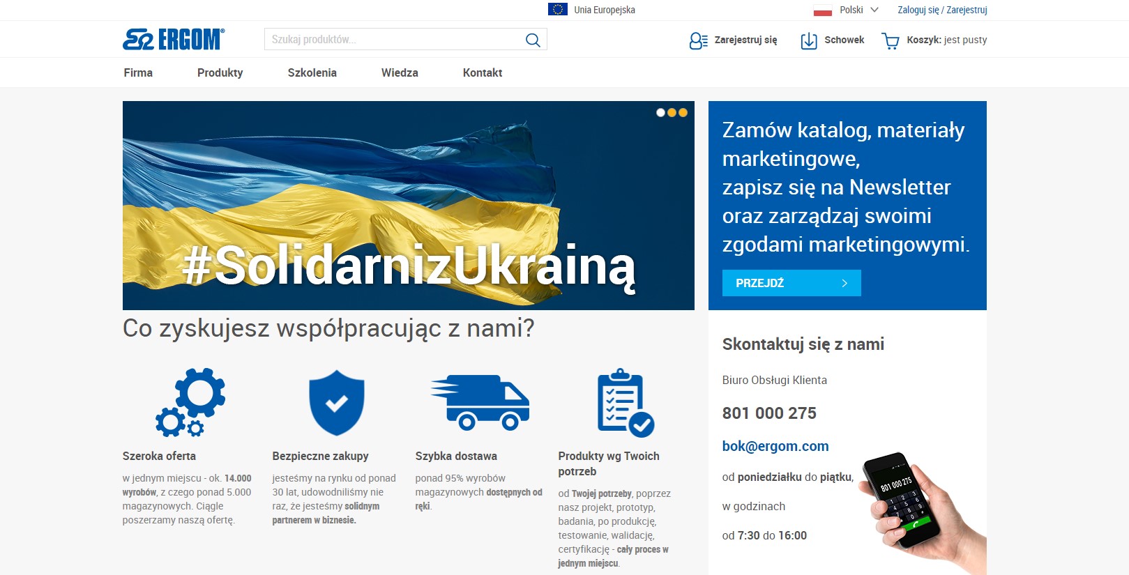 Screen strony Ergom